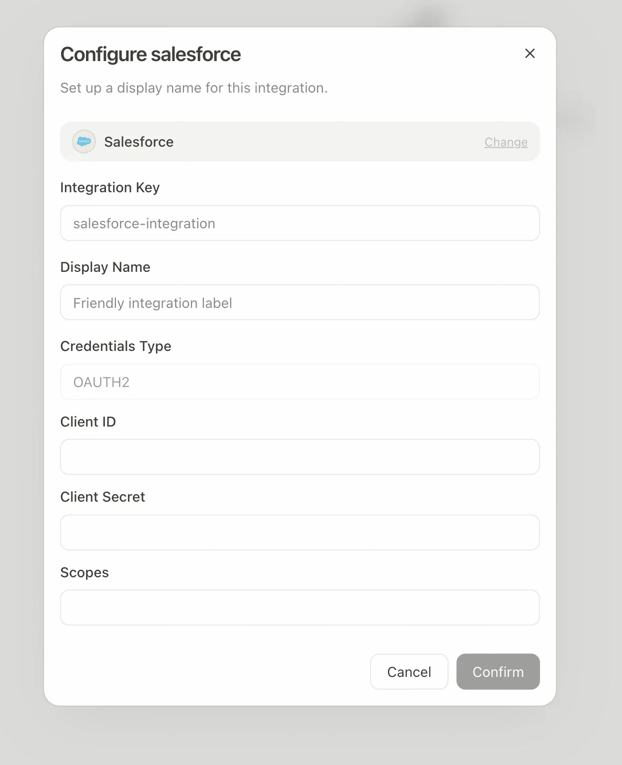 Adding a Salesforce integration in the MuleRun Admin Console
